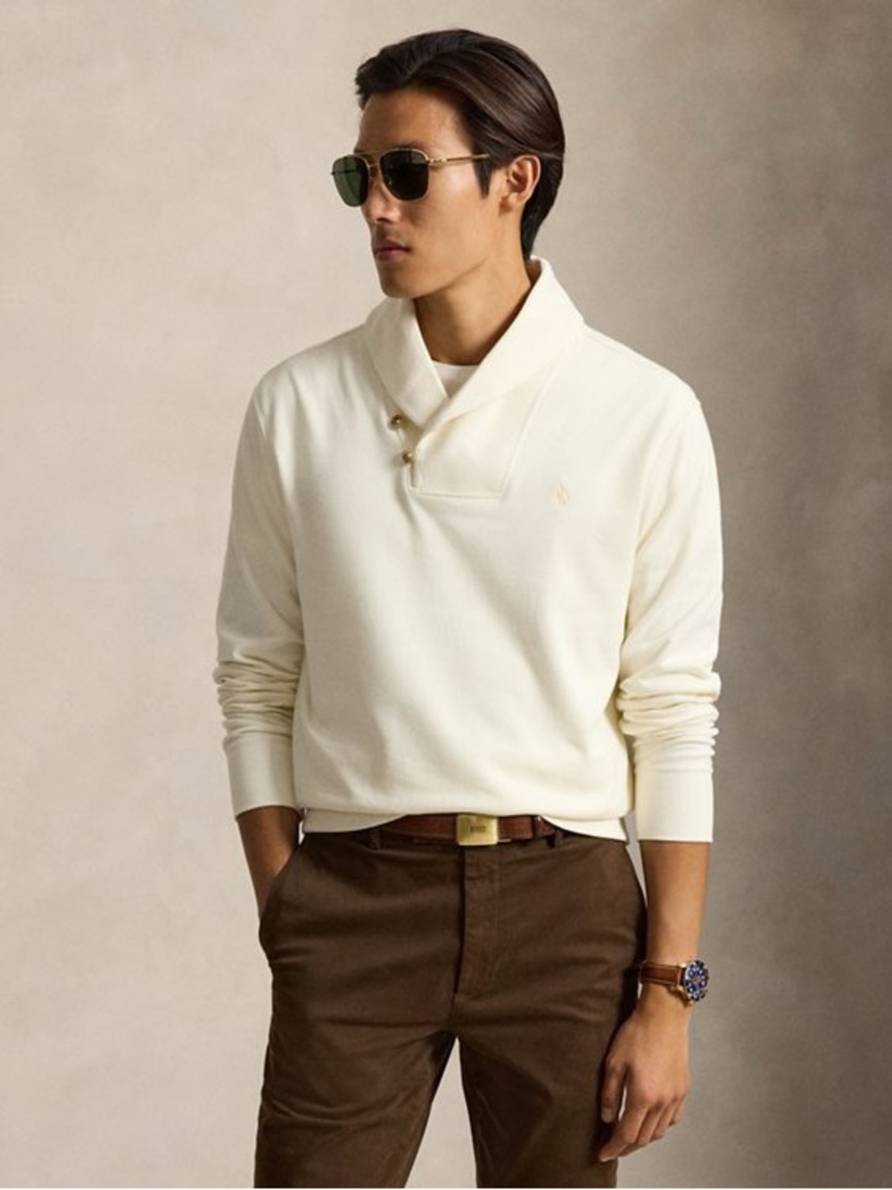Polo by Ralph Lauren Men’s Shawl neck Sweatshirt sweater size Medium - Picture 4 of 9